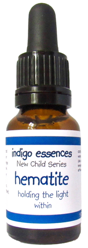 Indigo Essences Hematite dropper bottle on a white background