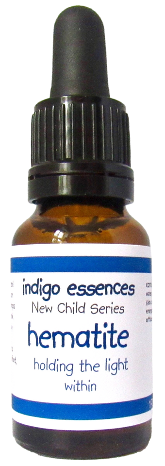 Indigo Essences Hematite dropper bottle on a white background