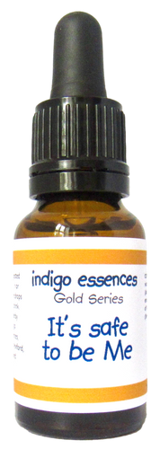 Bottle of Indigo Essences 'It's Safe to be Me' from the Gold Series
