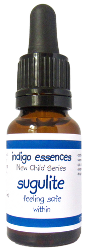 Indigo Essences Sugulite dropper bottle on a white background