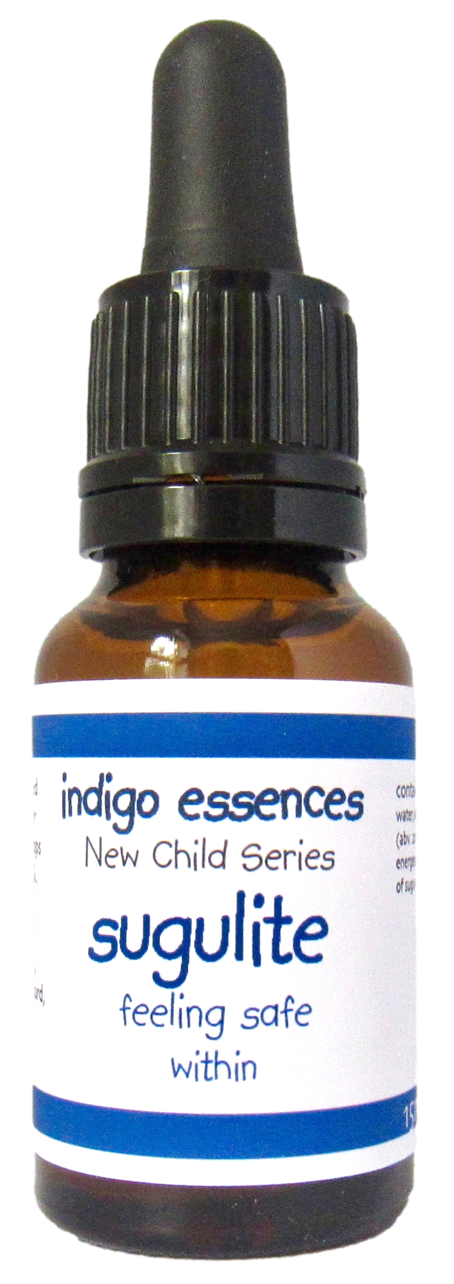Indigo Essences Sugulite dropper bottle on a white background